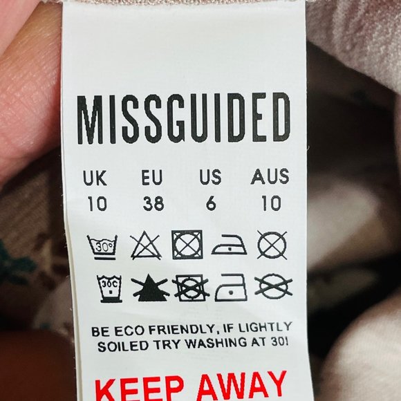 Missguided Brown Floral Plunge Split Midi Dress NWT Size 6 - Picture 7 of 9